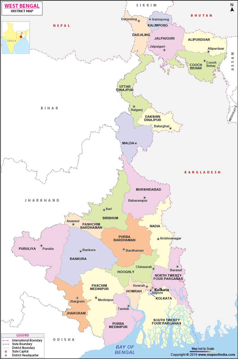 District Map of Westbengal
